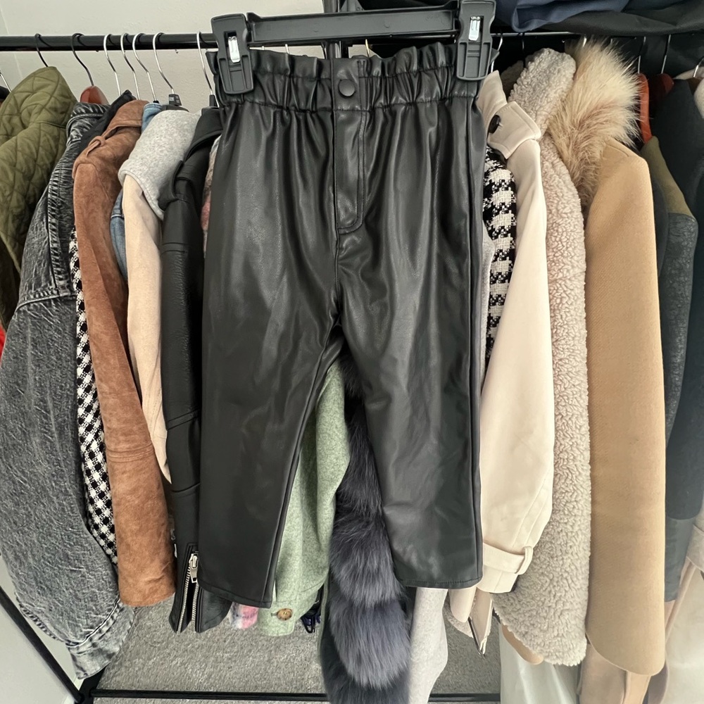 Are girls faux leather paper bag pants
